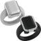 Emerald Silicone Rings with Metal Frame & CZ Stones - 2 Rings Set