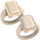 Emerald Silicone Rings with Metal Frame & CZ Stones - 2 Rings Set