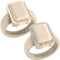 Emerald Silicone Rings with Metal Frame & CZ Stones - 2 Rings Set