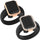 Emerald Silicone Rings with Metal Frame & CZ Stones - 2 Rings Set