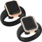 Emerald Silicone Rings with Metal Frame & CZ Stones - 2 Rings Set