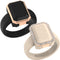 Emerald Silicone Rings with Metal Frame & CZ Stones - 2 Rings Set