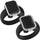Emerald Silicone Rings with Metal Frame & CZ Stones - 2 Rings Set