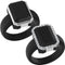 Emerald Silicone Rings with Metal Frame & CZ Stones - 2 Rings Set