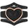 Stackable 3-Piece Ring Set - Women's Silicone & Metal Frame Heart Collection