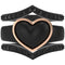 Stackable 3-Piece Ring Set - Women's Silicone & Metal Frame Heart Collection