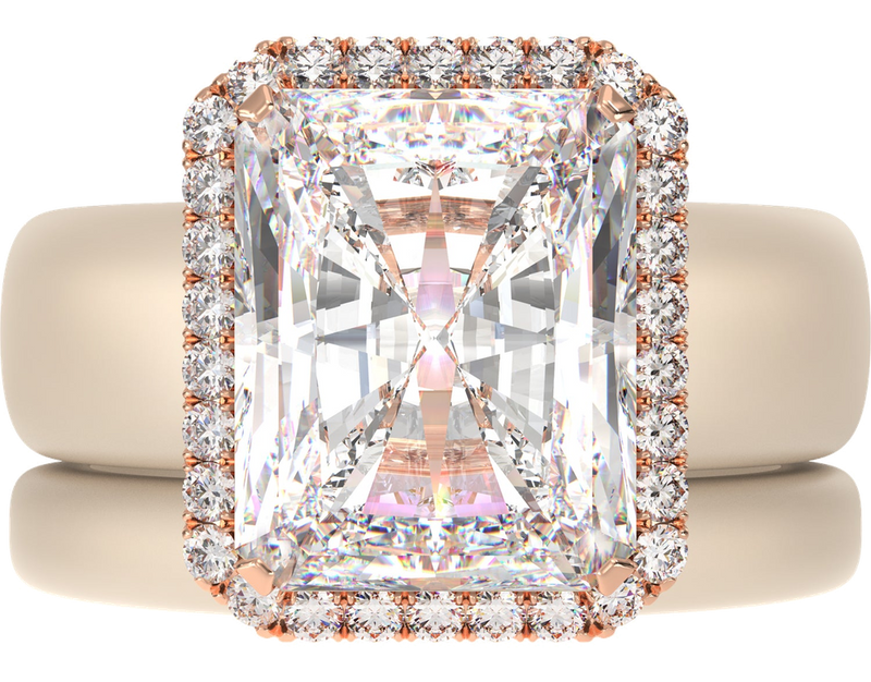 Rinfit Halo silicone ring set in nude and rose gold
