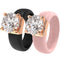 Rinfit Silicone Ring – 7mm Round Solitaire CZ - 2 Rings Set | U.S. Patented Design - GlowStone Collection