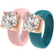 Rinfit Silicone Ring – 7mm Round Solitaire CZ - 2 Rings Set | U.S. Patented Design - GlowStone Collection