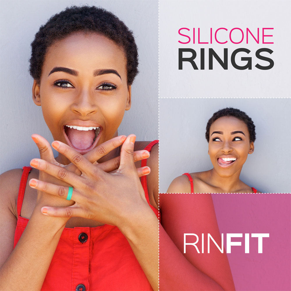 GIFT RING Women's 4Love Silicone Ring. Soft, Comfortable & Durable Wedding Band. US Design Patent