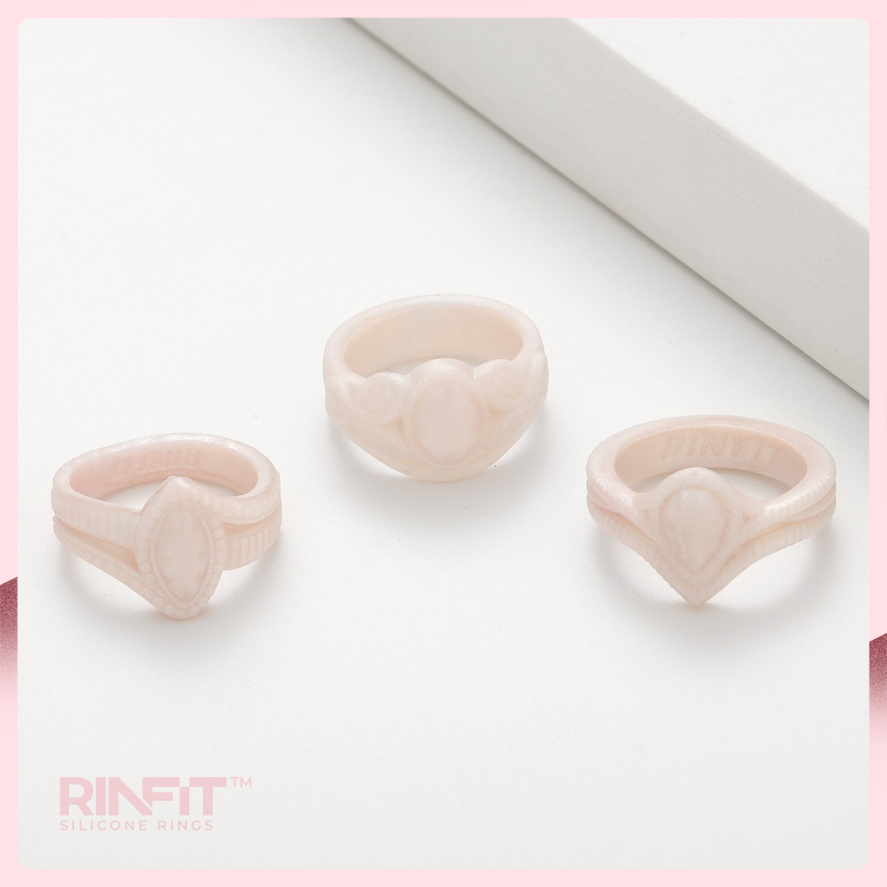 NEW - Limited Edition! Pearl Colors Silicone Diamond Rings