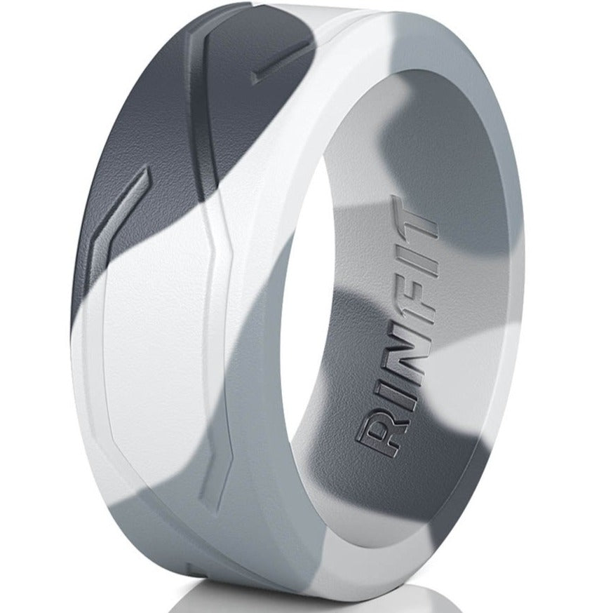 Men's 4Love Silicone Ring. Soft, Comfortable & Durable Wedding Band. High-Quality. US Design Patent