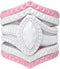 Rinfit Silicone Rings for Women - Marquise with 4 Stackable Rings - Silicone Diamond Rings Wedding Bands Women