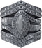 Rinfit Silicone Rings for Women - Marquise with 4 Stackable Rings - Silicone Diamond Rings Wedding Bands Women