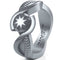 Silver wedding and band for women by Rinfit