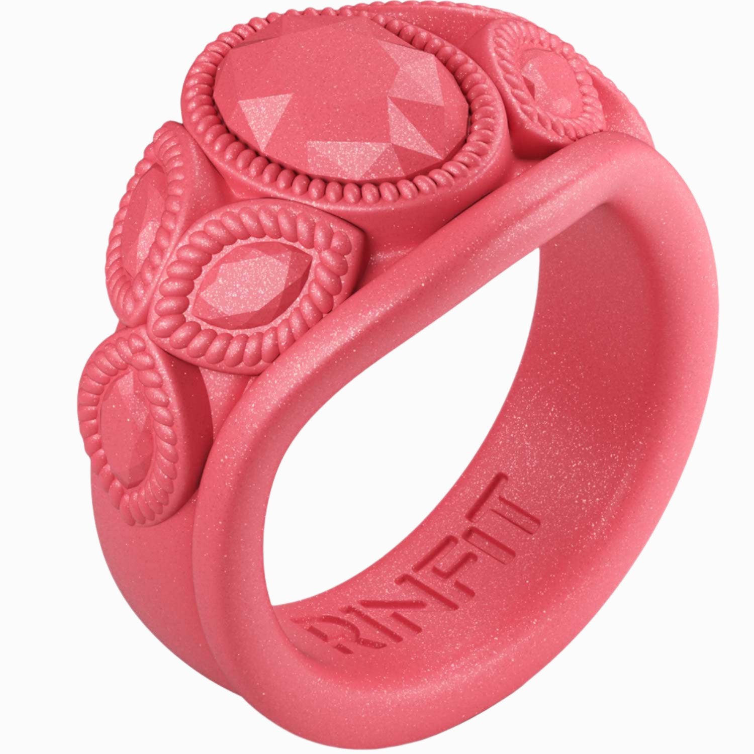 women silicone wedding band Coral Soft and durable