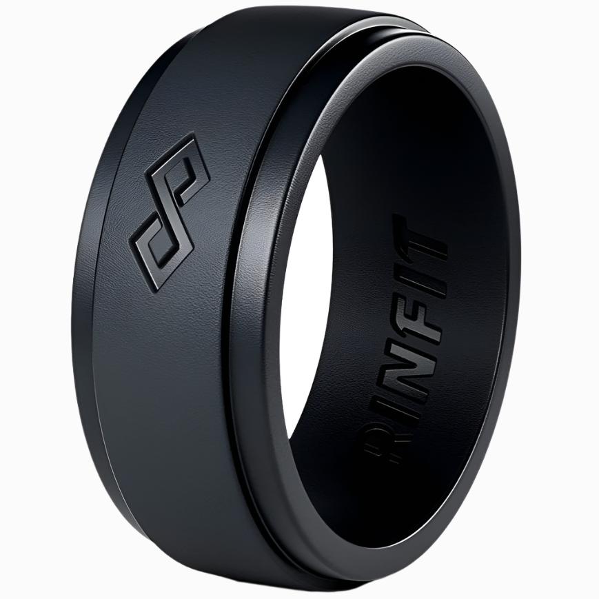Silicone Ring for Men- Black - LIFETIME WARRANTY! | Rinfit