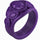 Diamond women's rubber wedding ring Dark purple